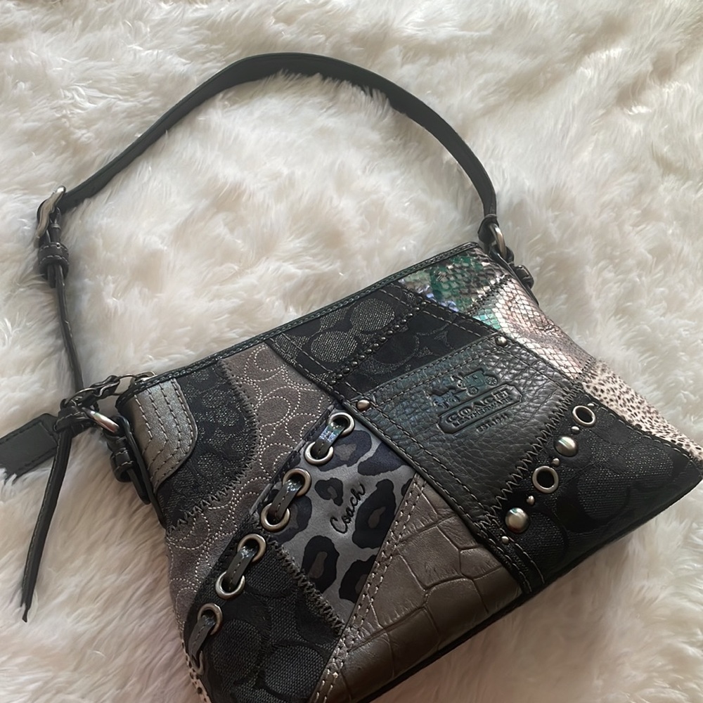 Y2K Mini Coach Patchwork Purse